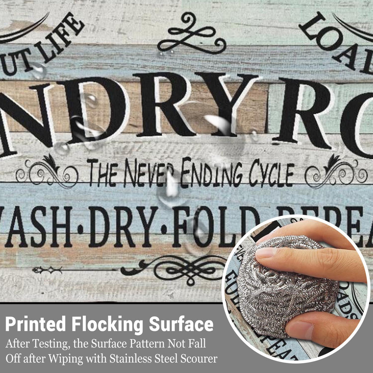 sdhinlwo vintage design laundry mat adds color and personality to your utility space