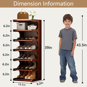 sdowens bamboo shoe rack highlighting durable material and space-saving design