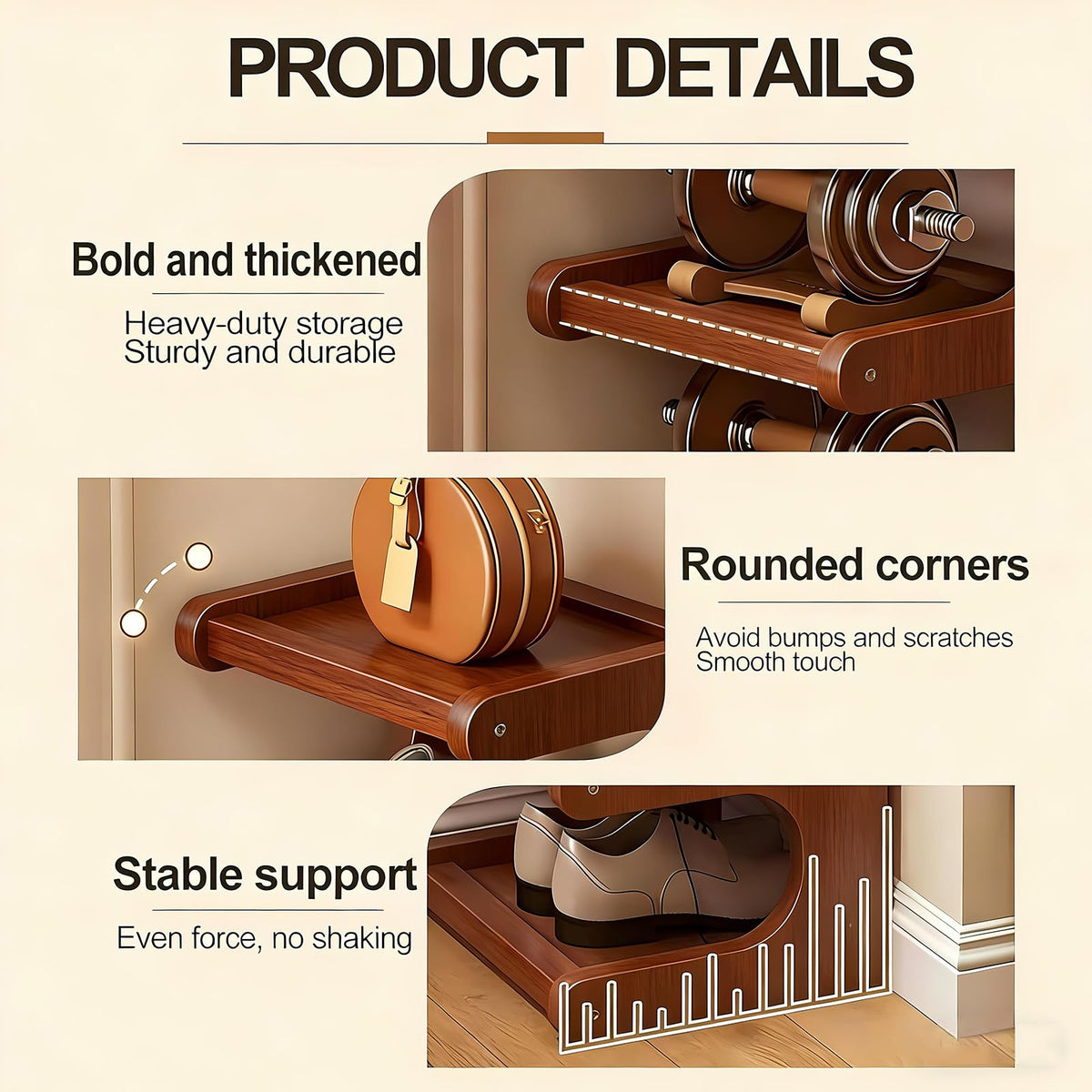 sdowens sturdy bottom partition supports heavy shoes securely