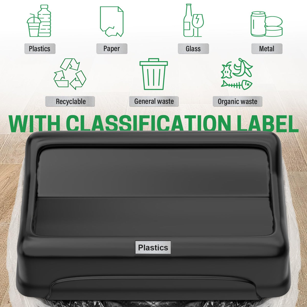 SDSNTE pack-of-1 trash can lid ready to upgrade compatible Slim Jim and more.