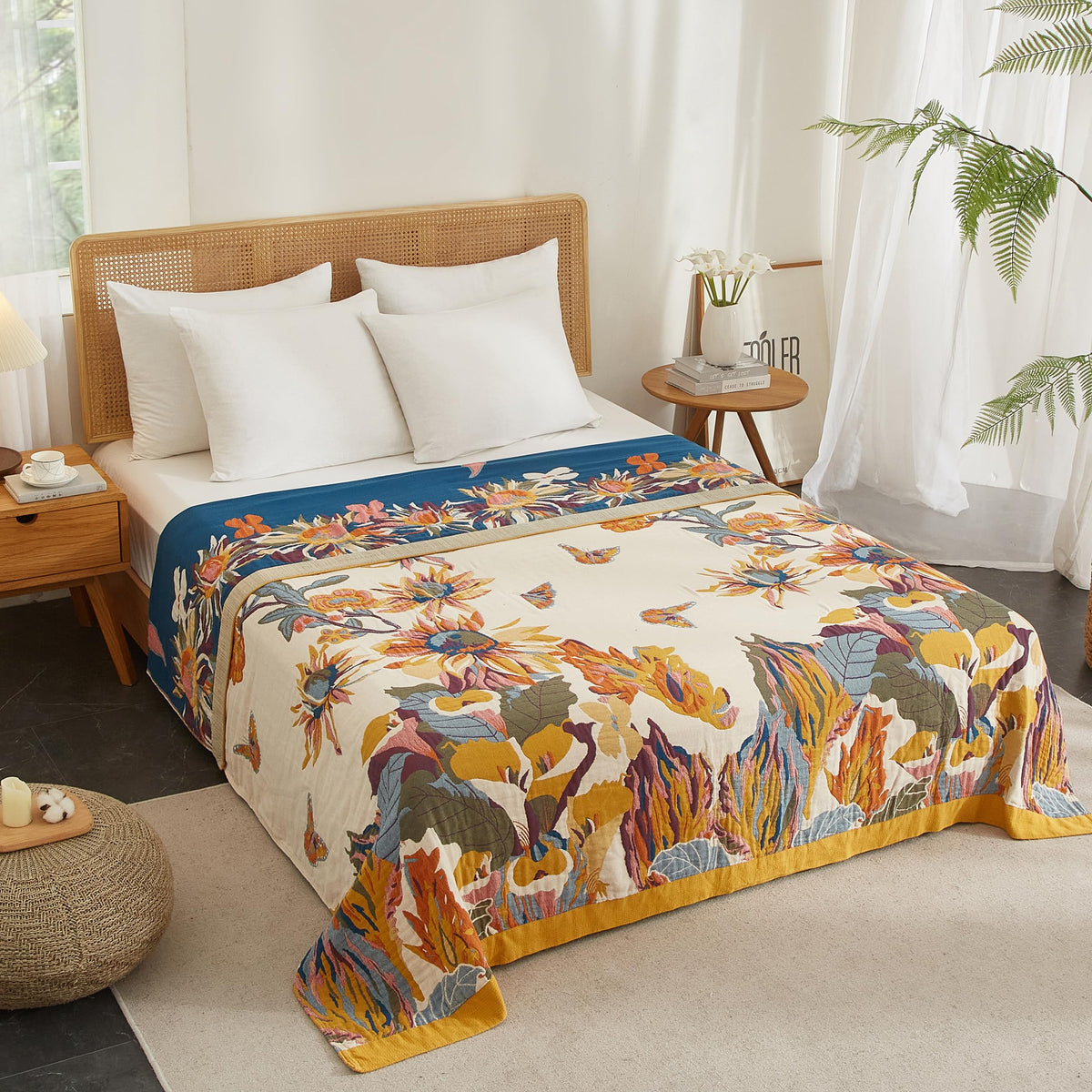 Texture detail highlights air-layer breathable structure of SE SOFTEXLY blanket