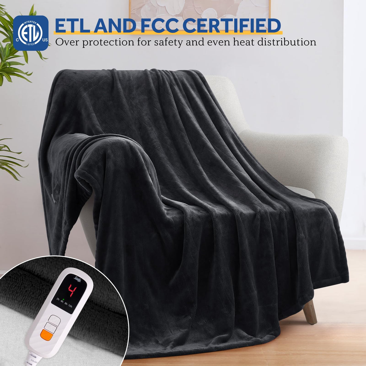 Sealy charcoal color adds a modern touch to any living space.