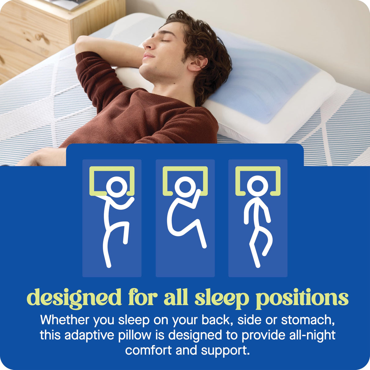 Removable machine-washable cover for easy cleaning.