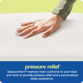 Removable machine-washable cover for quick, easy cleaning.
