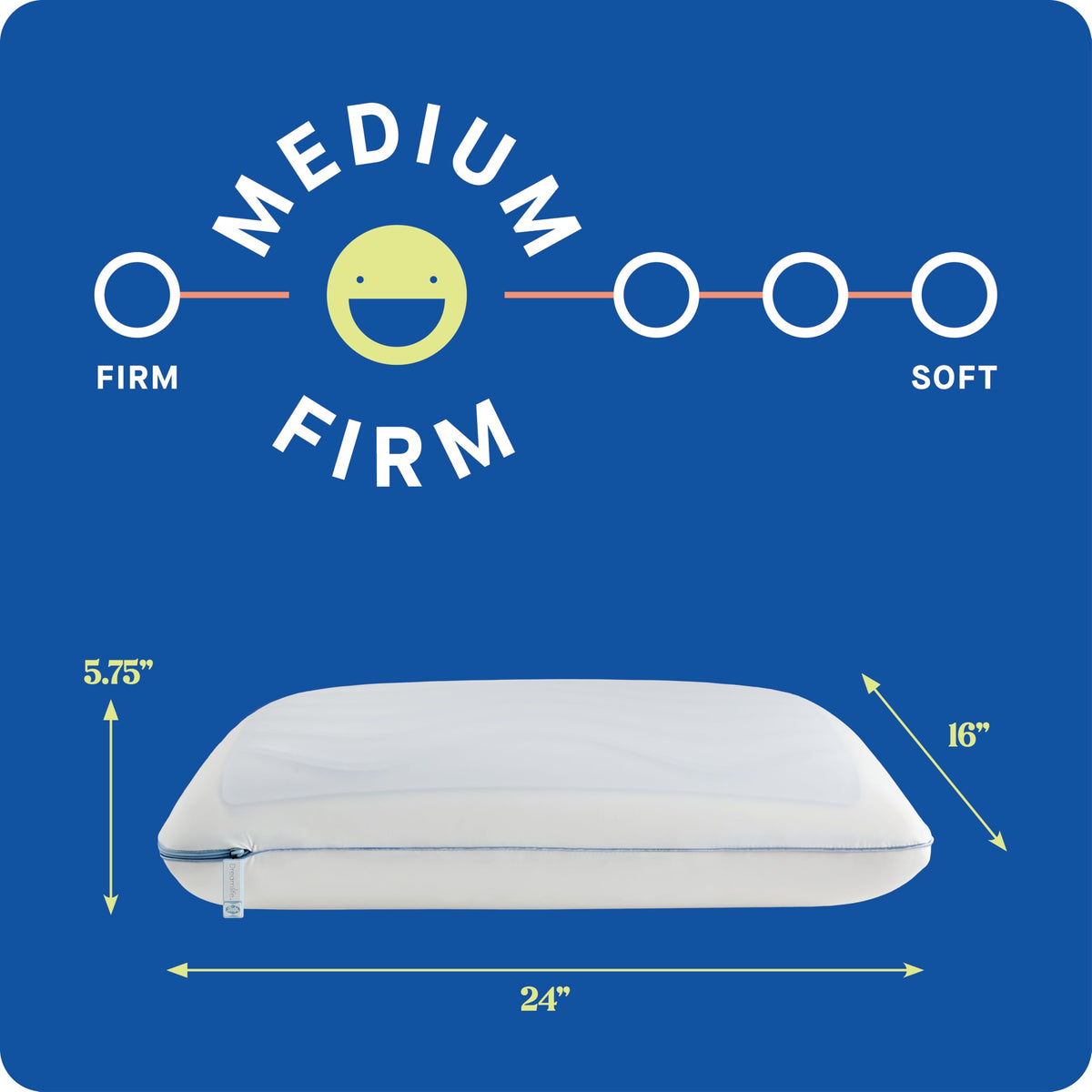 Removable washable cover on Sealy Dreamlife pillow simplifies cleaning and care