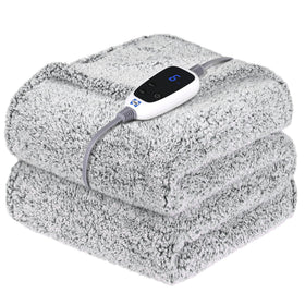 Sealy electric blanket heated throw front view offers cozy warmth on cold nights.