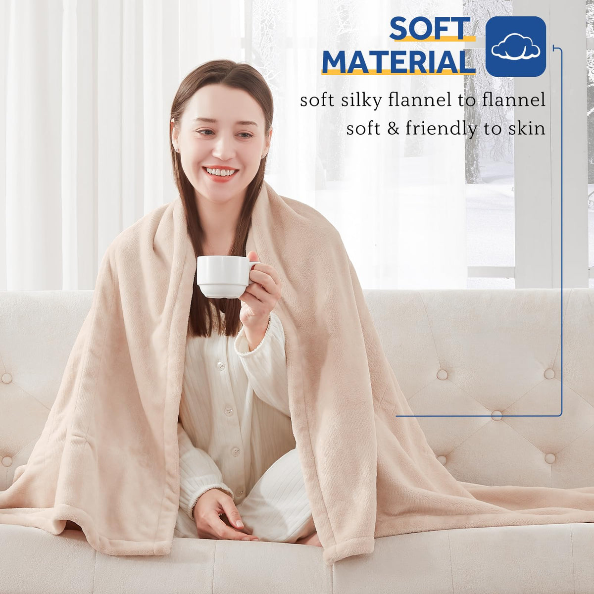 Sealy blanket pre-heat feature delivering quick warmth distribution.