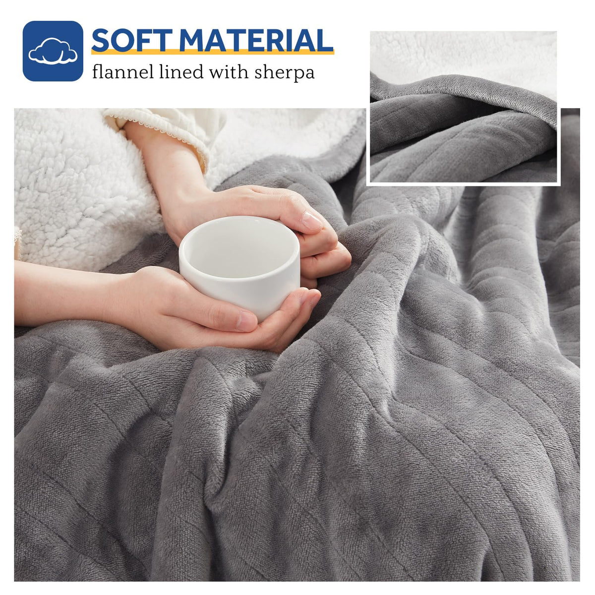 Sealy electric throw blanket controller and cord for easy on-demand warmth.
