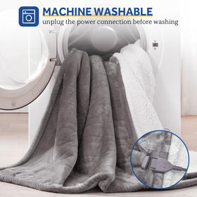 Sealy electric throw blanket machine washable for simple cleaning after use.