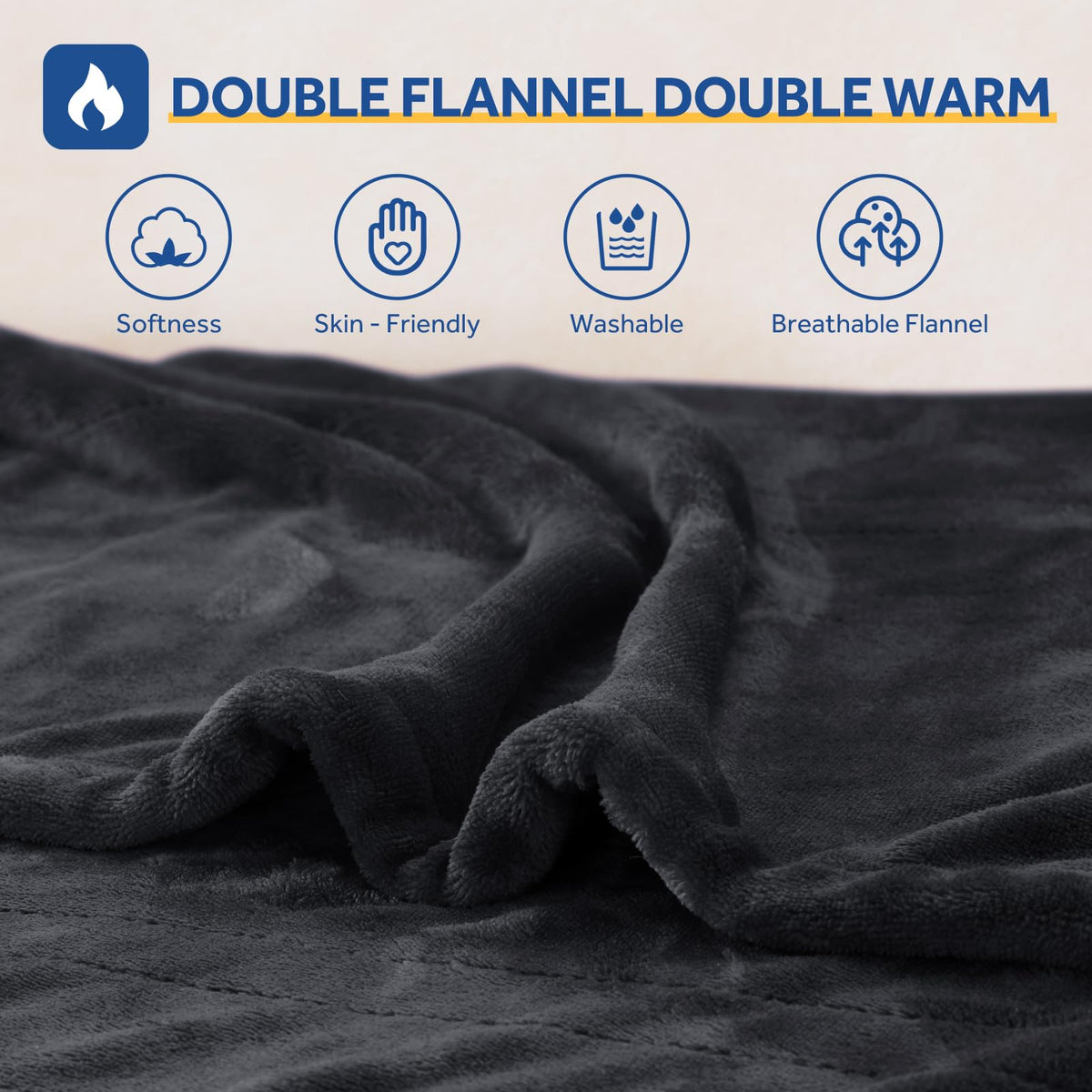 Sealy heated blanket throw offers six heat levels for customizable warmth.