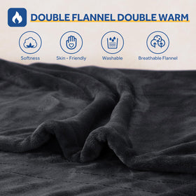 Sealy heated blanket throw offers six heat levels for customizable warmth.