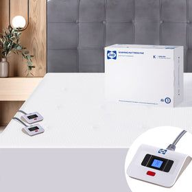 Sealy heated mattress pad king, plush quilted top for durable comfort.