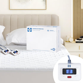 Sealy heated mattress pad top view showcasing plush quilted surface for cozy nights