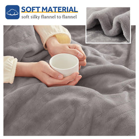 Sealy heated throw blanket soft flannel lining provides premium comfort
