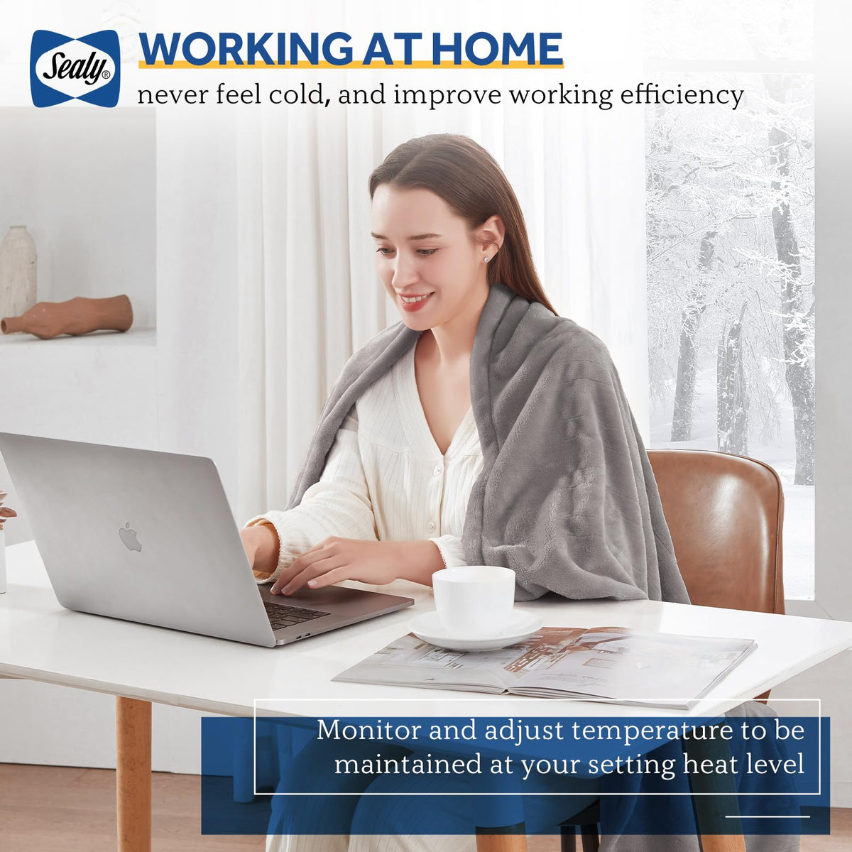 Sealy heated throw blanket heat settings demonstrate even heat distribution for consistent warmth