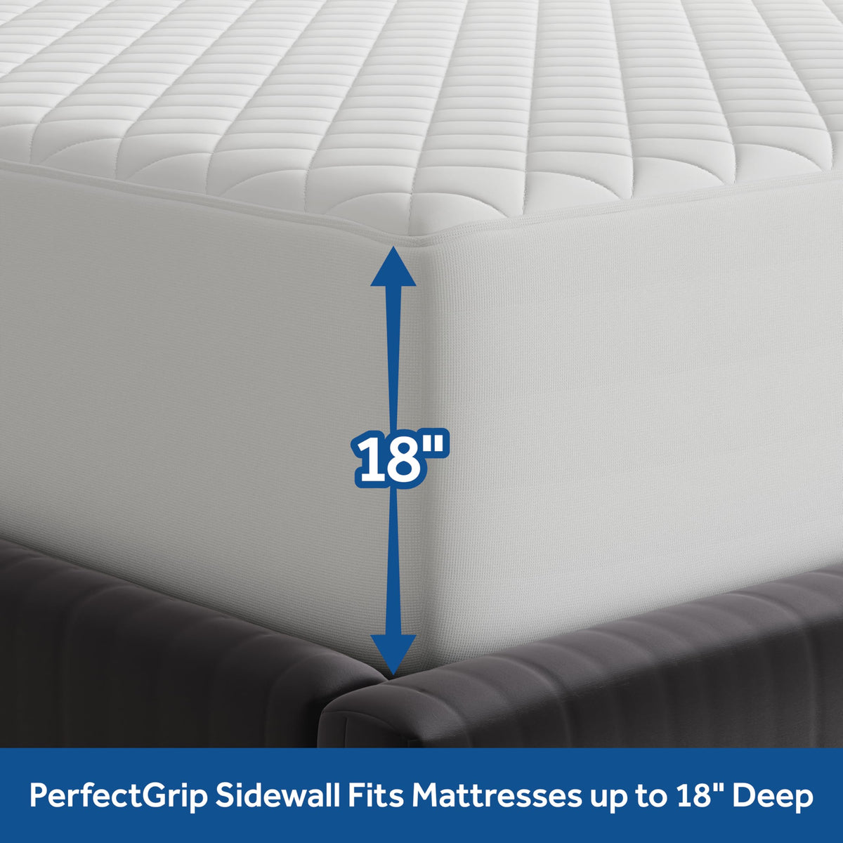 Sealy king-size cotton mattress pad on bed for full coverage
