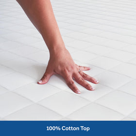 Sealy Luxury Mattress Pad EternaLoft fill close-up highlighting hypoallergenic support.