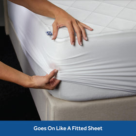 Sealy machine-washable mattress pad ready for easy care