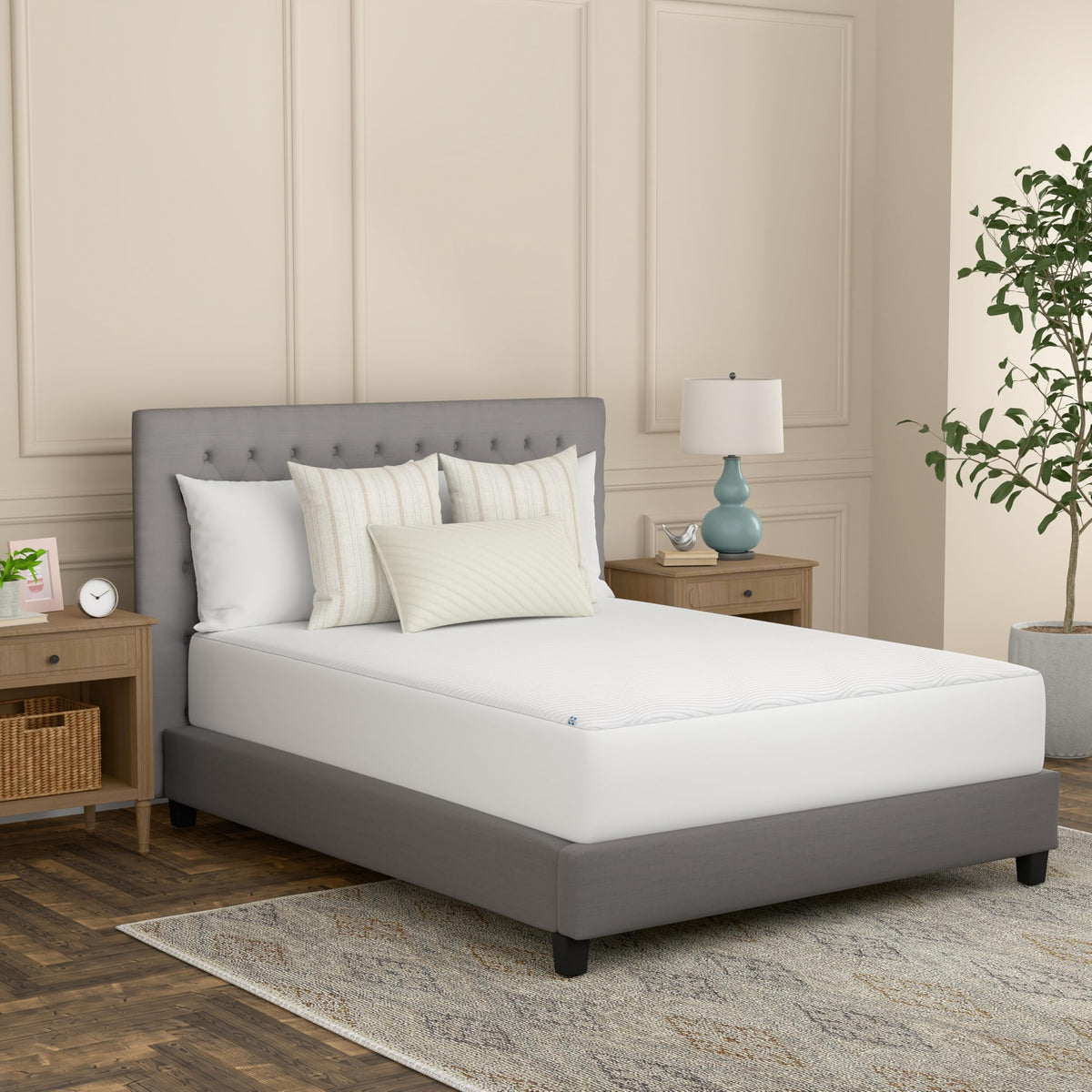 Sealy machine washable mattress protector simplifies cleaning between uses.