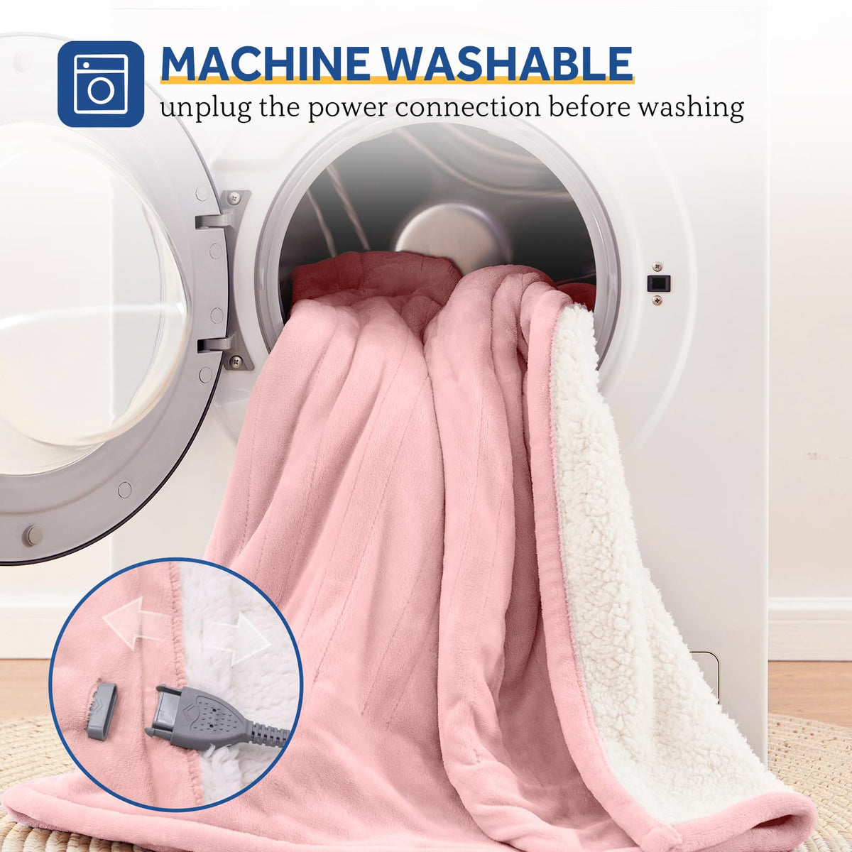 Sealy machine washable sherpa throw for easy care after use