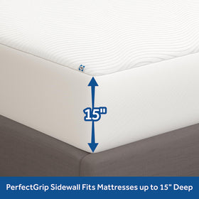 Sealy protective waterproof layer shields the mattress beneath a soft knit cover.