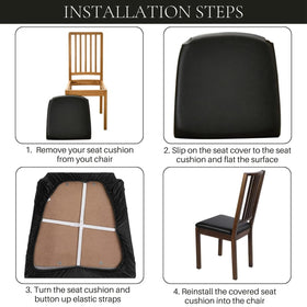 SearchI black chair cover adds modern decor and quick refresh.