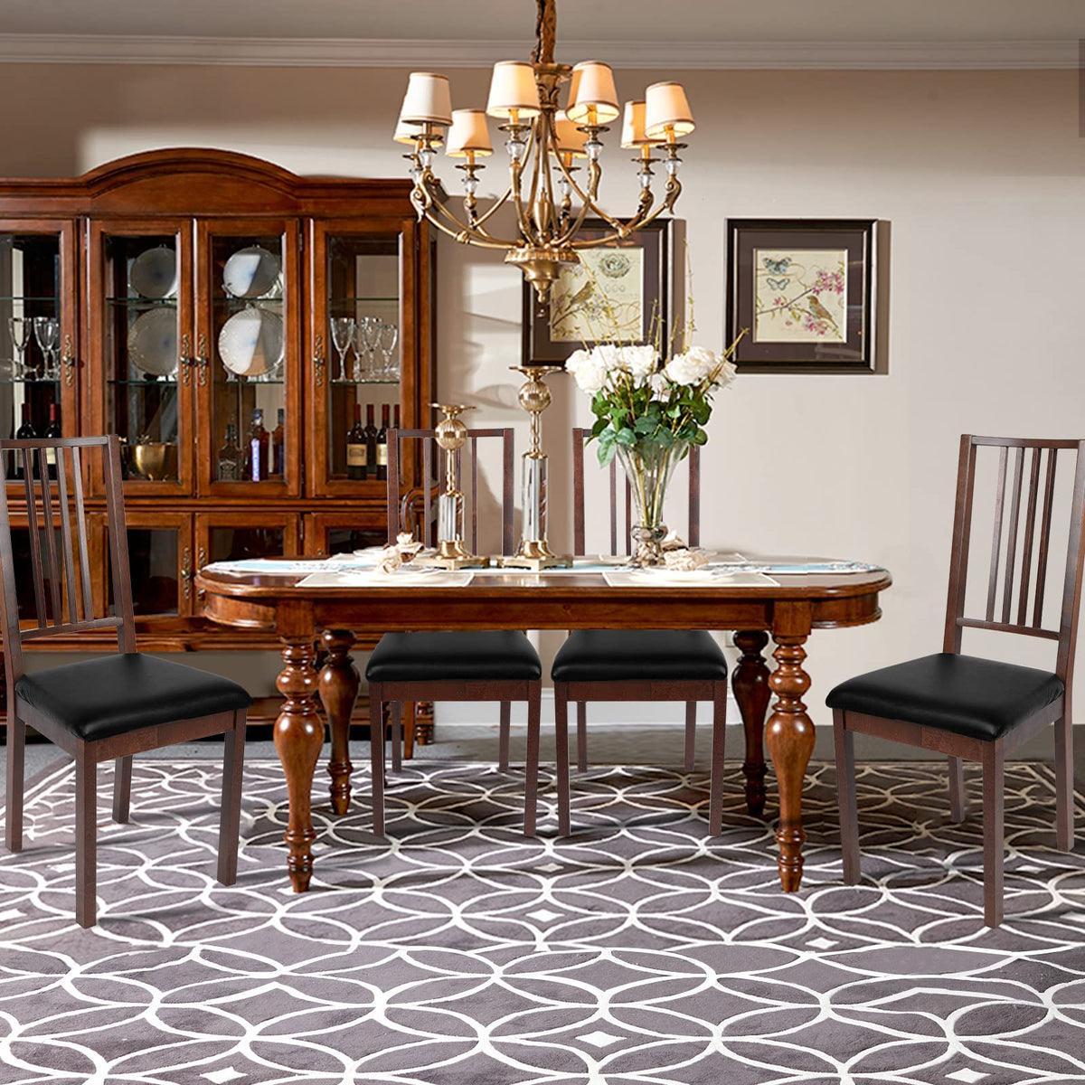SearchI easy-install chair cover demonstrates quick setup on chairs.