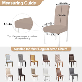SearchI beige rhombus protectors help guard chairs from daily wear.