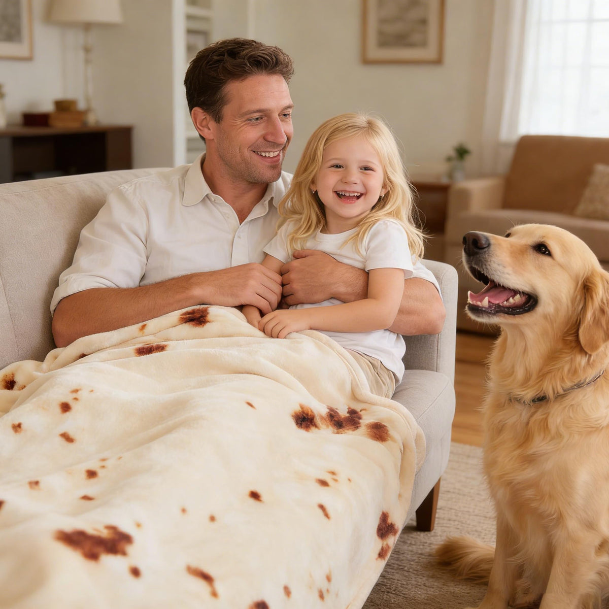SeaRoomy tortilla wrap blanket round shape perfect for sofa or bed lounging.