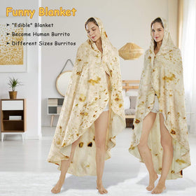 SeaRoomy sofa blanket with tortilla print for relaxed lounging