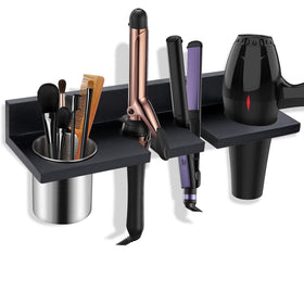 Seashpea hair tool organizer wall mounted keeps tools neatly organized