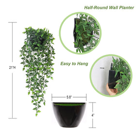 Season 2 Season faux mandala vines-potted plant adds vibrant focal point to any room.