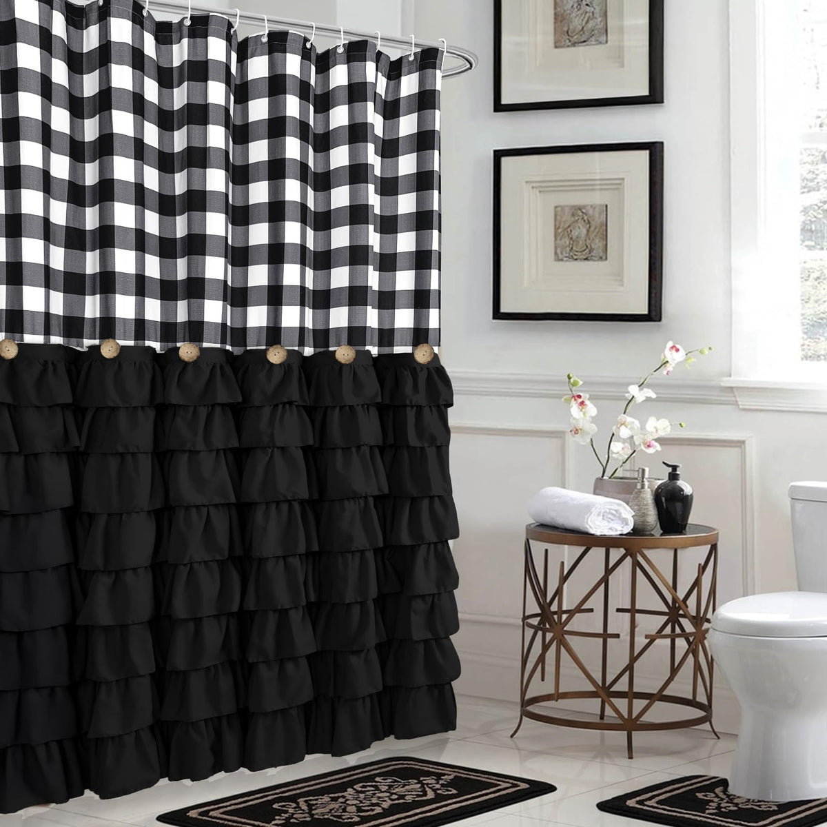 Seasonwood shower curtain ships with friendly return policy and support.