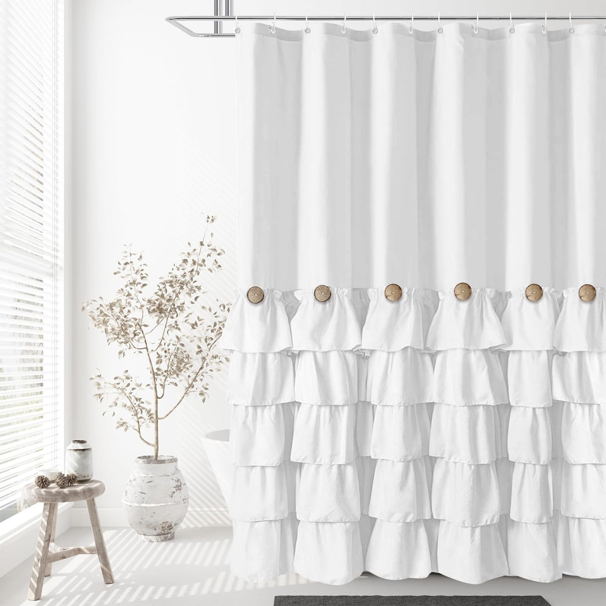 Versatile design blends farmhouse vintage and modern styles.