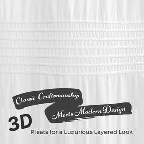 Seasonwood white curtain with striped texture adds dimension and style