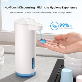 Seawah automatic soap dispenser top view illustrating compact footprint and dual modes