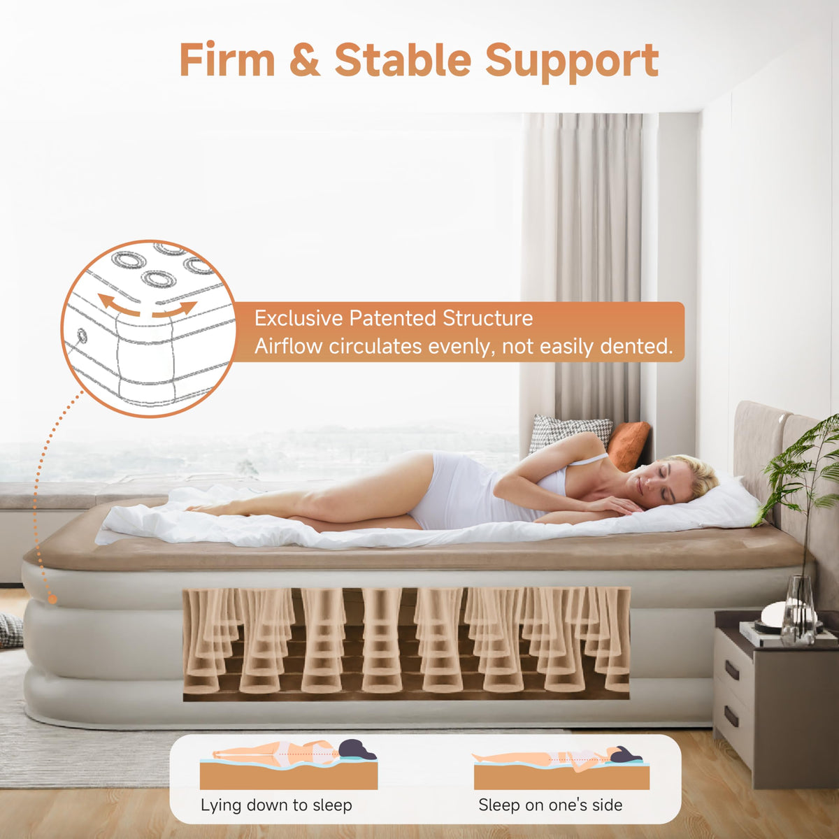 Sebor air mattress full electric pump inflates and deflates quietly