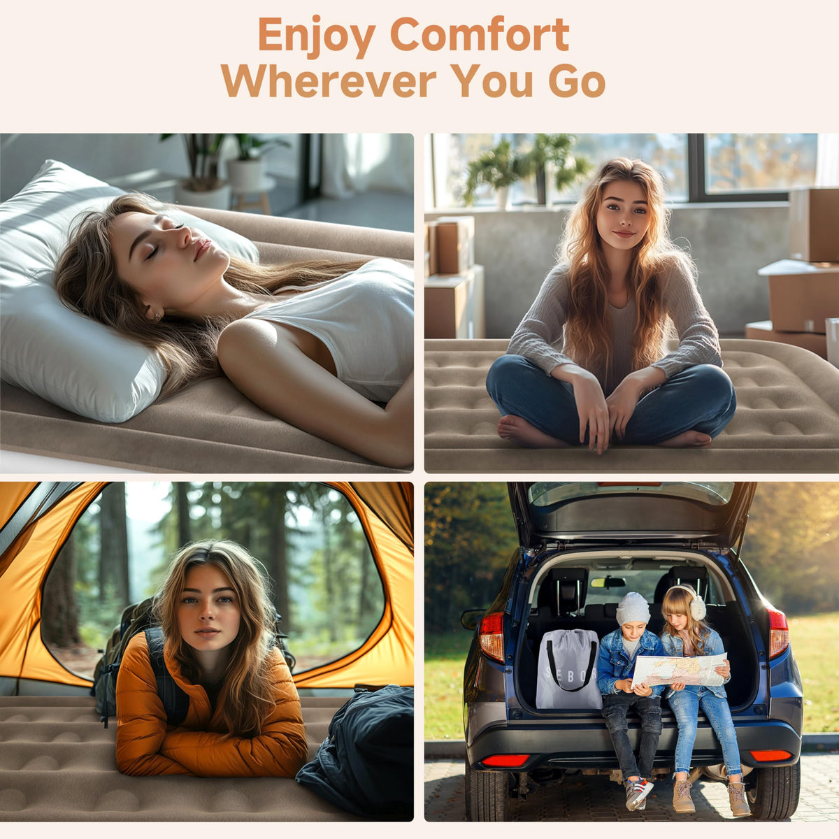 Sebor air mattress full setup for guests or camping in minutes