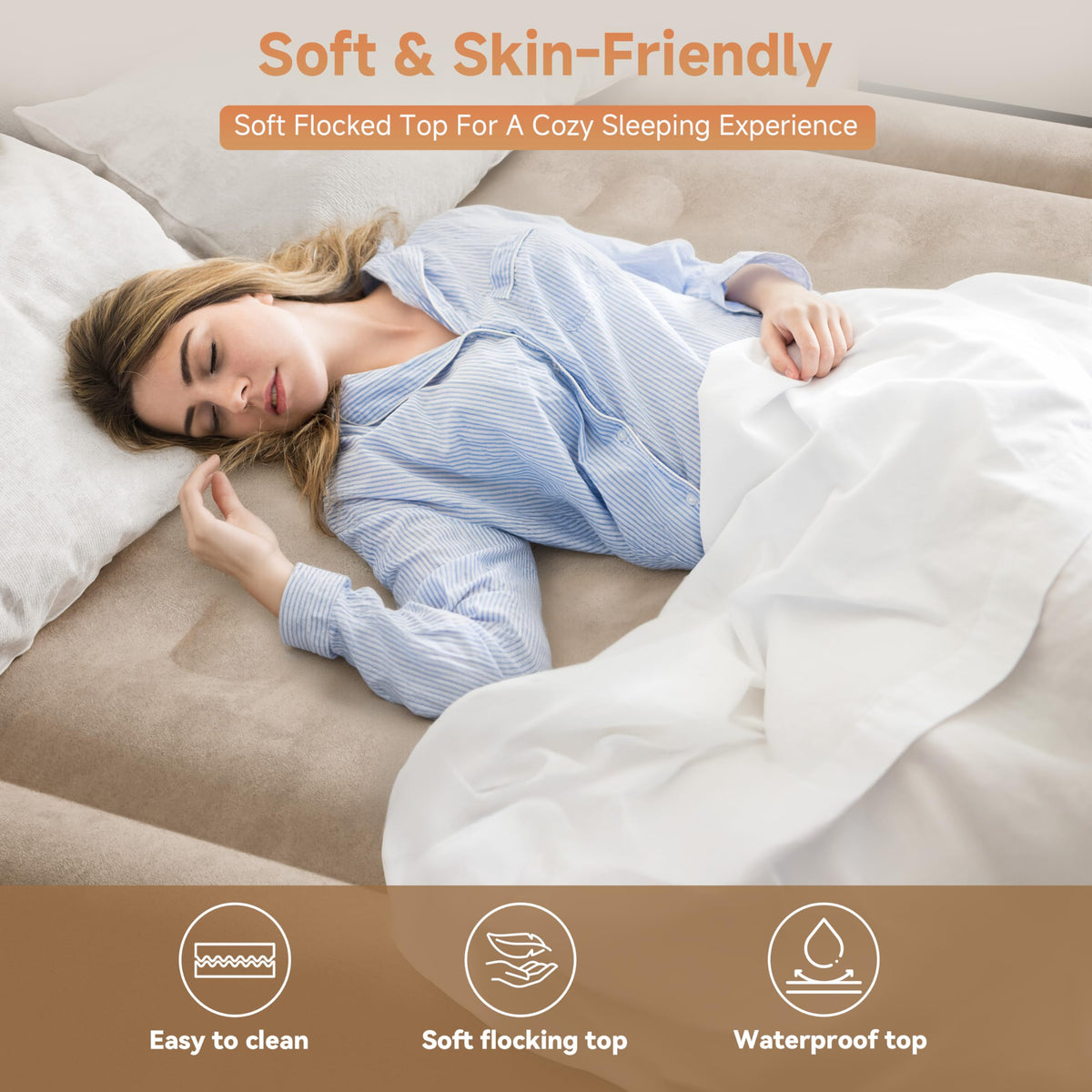 Sebor air mattress full storage pouch for easy transport