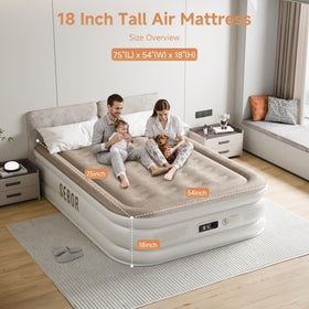 Sebor air mattress full plush top surface for a luxurious sleep feel
