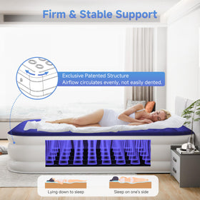 Sebor air mattress twin inflates with pump in action