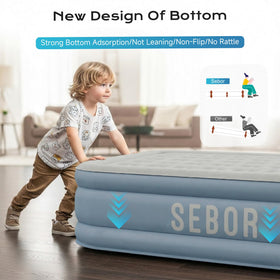 Sebor air mattress twin patented internal structure supports weight evenly