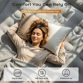 Sebor air mattress twin with portable storage bag for travel.