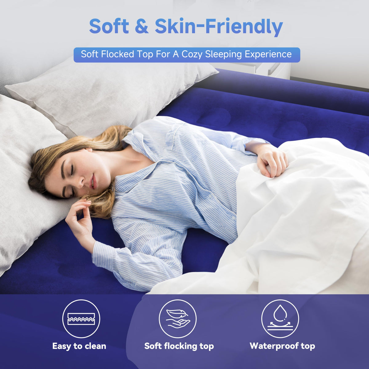Sebor air mattress twin quiet operation on various surfaces