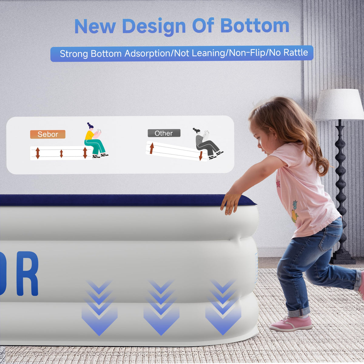 Sebor air mattress twin with storage bag for easy transport