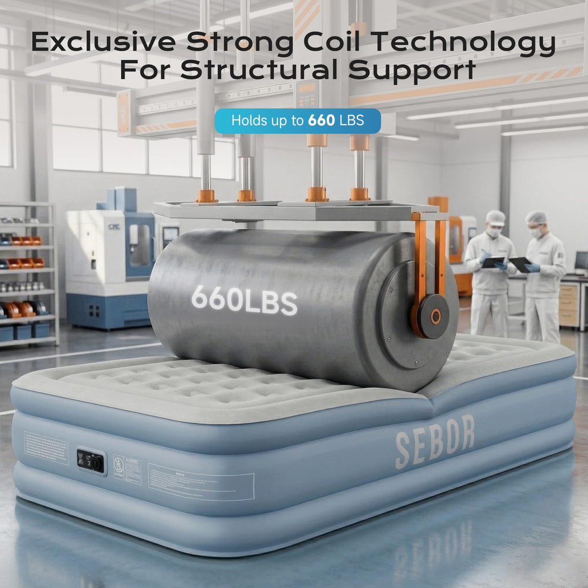 Sebor air mattress twin ideal for guests, camping, and travel