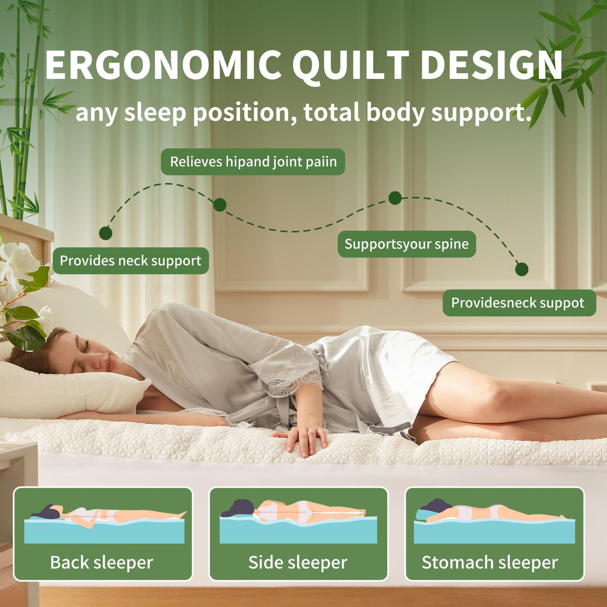Secgo deep-pocket design securely fits 7–21 inch mattresses.