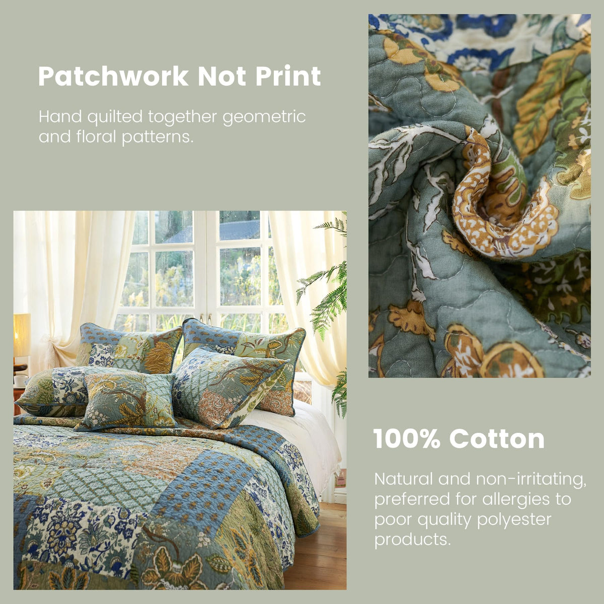 Secgo two pillow shams paired with the comforter for balanced décor