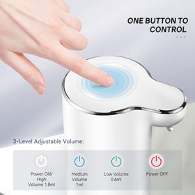 Volume control colors indicate modes for tailored foam output