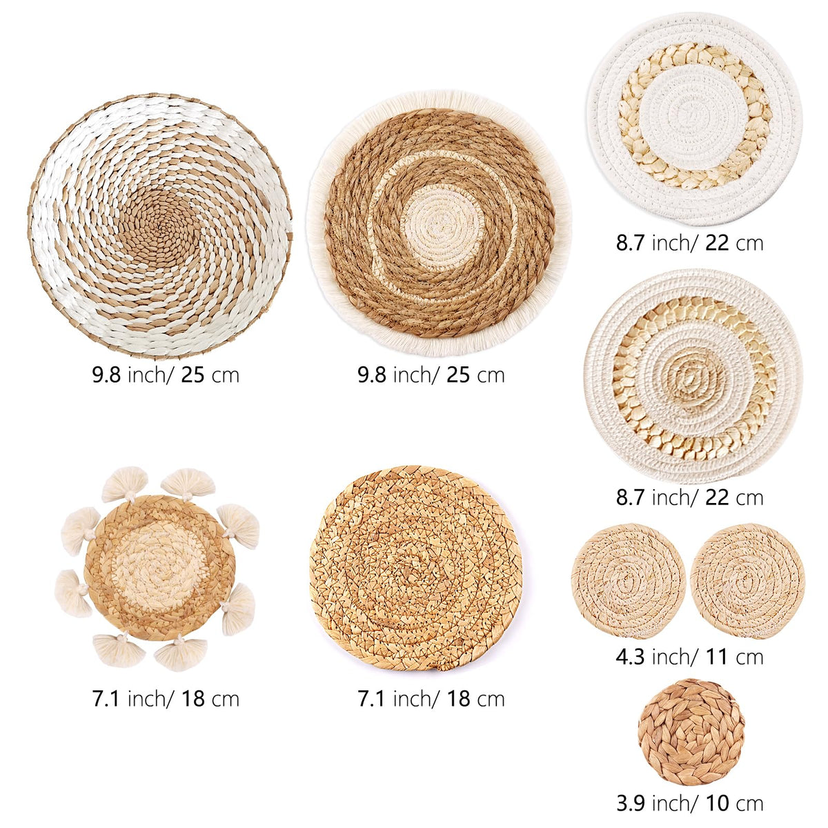 See Seattle natural rattan and corn husk design enhances farmhouse decor.